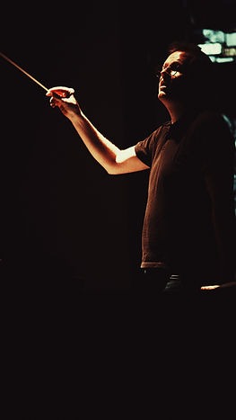 A symphony conductor