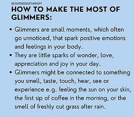 A bulletpoint list of how to make the most of glimmers