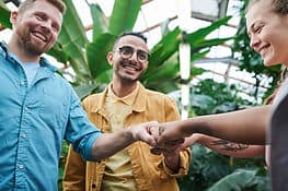 group of people supporting each other
