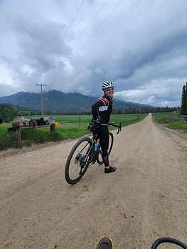Kori riding her bike, free from from the prison of food and body struggles.